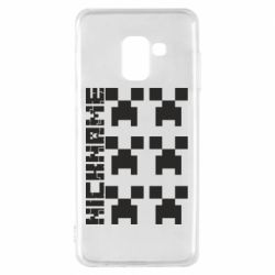 Чехол для Samsung A8 2018 Minecraft and nickname-PrintSalon Чехол для Samsung A8 2018 Minecraft and nickname