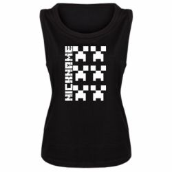 Женская майка Minecraft and nickname - PrintSalon