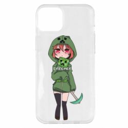 Чехол для iPhone 14 Plus Minecraft anime
