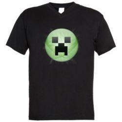 Чоловіча футболка з V-подібним вирізом Minecraft Ball