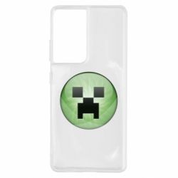 Чехол для Samsung S21 Ultra Minecraft Ball - PrintSalon