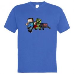Чоловіча футболка з V-подібним вирізом Minecraft Company - PrintSalon