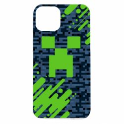 Чехол для iPhone 14 Minecraft Creeper - PrintSalon