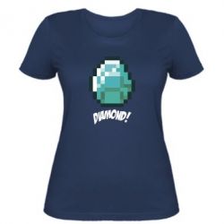 Жіноча футболка Minecraft Diamond! - PrintSalon