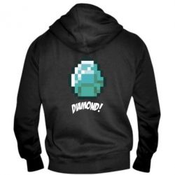 Чоловіче худі на блискавці Minecraft Diamond! - PrintSalon