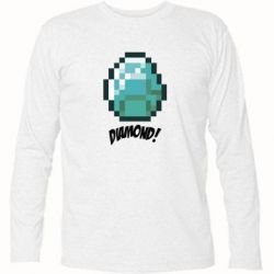 Футболка з довгим рукавом Minecraft Diamond! - PrintSalon