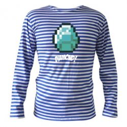 Тельняшка с длинным рукавом Minecraft Diamond!