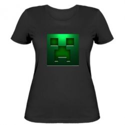 Женская футболка Minecraft Face - PrintSalon