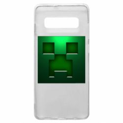 Чехол для Samsung S10+ Minecraft Face - PrintSalon