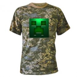 Камуфляжная футболка Minecraft Face - PrintSalon