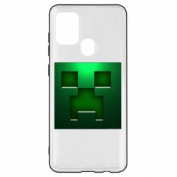 Чехол для Samsung A21s Minecraft Face - PrintSalon