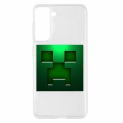 Чехол для Samsung S21 Minecraft Face - PrintSalon