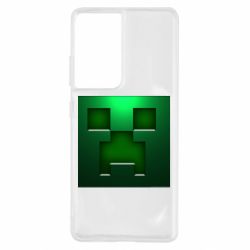 Чехол для Samsung S21 Ultra Minecraft Face - PrintSalon
