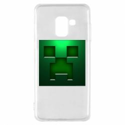 Чехол для Samsung A8 2018 Minecraft Face - PrintSalon