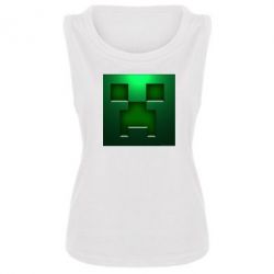 Женская майка Minecraft Face - PrintSalon