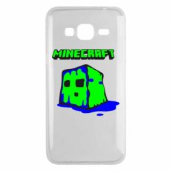 Чехол для Samsung J3 2016 Minecraft Head - PrintSalon