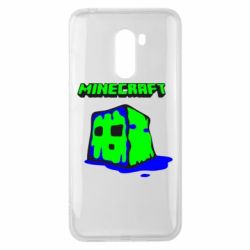 Чехол для Xiaomi Pocophone F1 Minecraft Head - PrintSalon