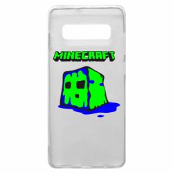 Чехол для Samsung S10+ Minecraft Head - PrintSalon