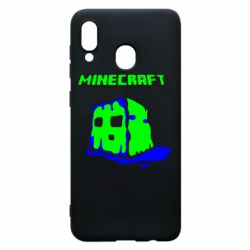 Чехол для Samsung A20 Minecraft Head - PrintSalon