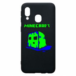 Чехол для Samsung A40 Minecraft Head - PrintSalon
