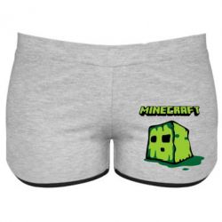 Женские шорты Minecraft Head - PrintSalon
