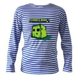 Тельняшка с длинным рукавом Minecraft Head - PrintSalon