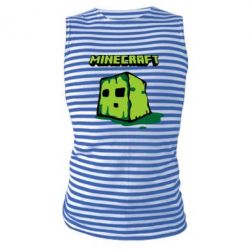 Майка-тельняшка Minecraft Head - PrintSalon