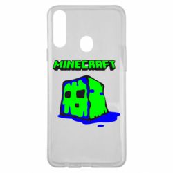 Чехол для Samsung A20s Minecraft Head - PrintSalon