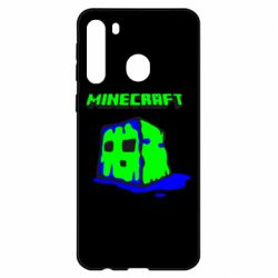 Чехол для Samsung A21 Minecraft Head - PrintSalon