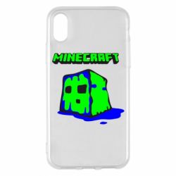 Чехол для iPhone X/Xs Minecraft Head - PrintSalon
