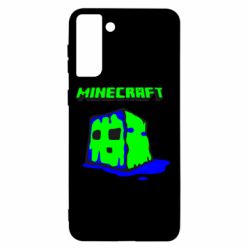 Чехол для Samsung S21+ Minecraft Head - PrintSalon