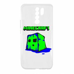 Чехол для Xiaomi Redmi 9 Minecraft Head - PrintSalon