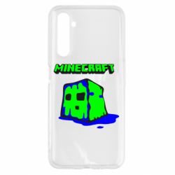 Чехол для Realme 6 Minecraft Head - PrintSalon