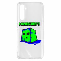 Чехол для Realme 6 Pro Minecraft Head - PrintSalon