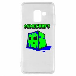Чехол для Samsung A8 2018 Minecraft Head - PrintSalon