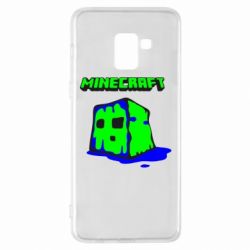 Чехол для Samsung A8+ 2018 Minecraft Head - PrintSalon