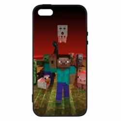 Чехол для iPhone5/5S/SE Minecraft heroes - PrintSalon