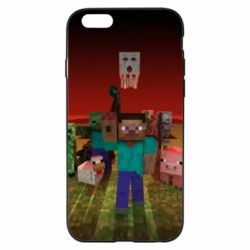 Чехол для iPhone 6/6S Minecraft heroes - PrintSalon