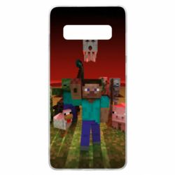 Чехол для Samsung S10+ Minecraft heroes - PrintSalon