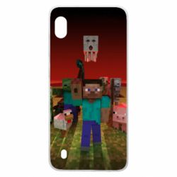 Чехол для Samsung A10 Minecraft heroes - PrintSalon
