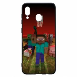 Чехол для Samsung A30 Minecraft heroes - PrintSalon