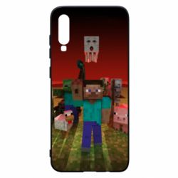 Чехол для Samsung A70 Minecraft heroes - PrintSalon