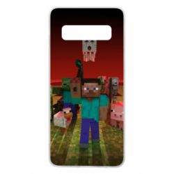 Чехол для Samsung S10 Minecraft heroes