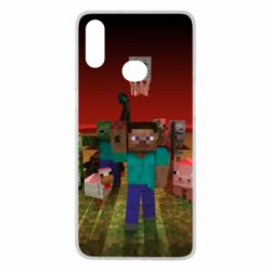 Чехол для Samsung A10s Minecraft heroes - PrintSalon