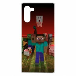 Чехол для Samsung Note 10 Minecraft heroes - PrintSalon