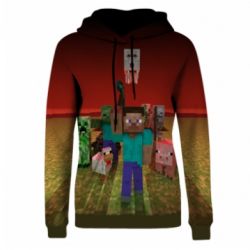 Женское 3D худи Minecraft heroes - PrintSalon