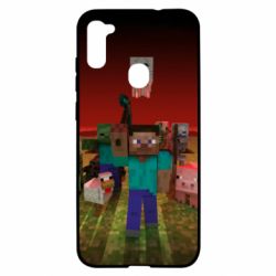 Чехол для Samsung A11/M11 Minecraft heroes - PrintSalon