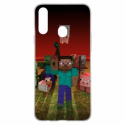 Чехол для Samsung A20s Minecraft heroes - PrintSalon