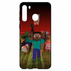 Чехол для Samsung A21 Minecraft heroes - PrintSalon