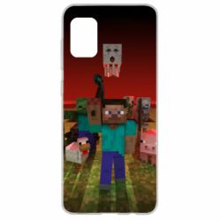 Чехол для Samsung A31 Minecraft heroes - PrintSalon